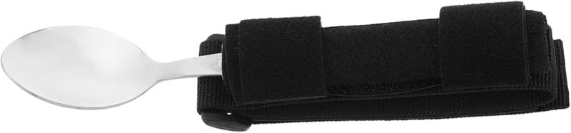 Adaptive Eating Aids Fork Spoon Set with Cuff Holder for Seniors Disabled Size 17cm - Image 1